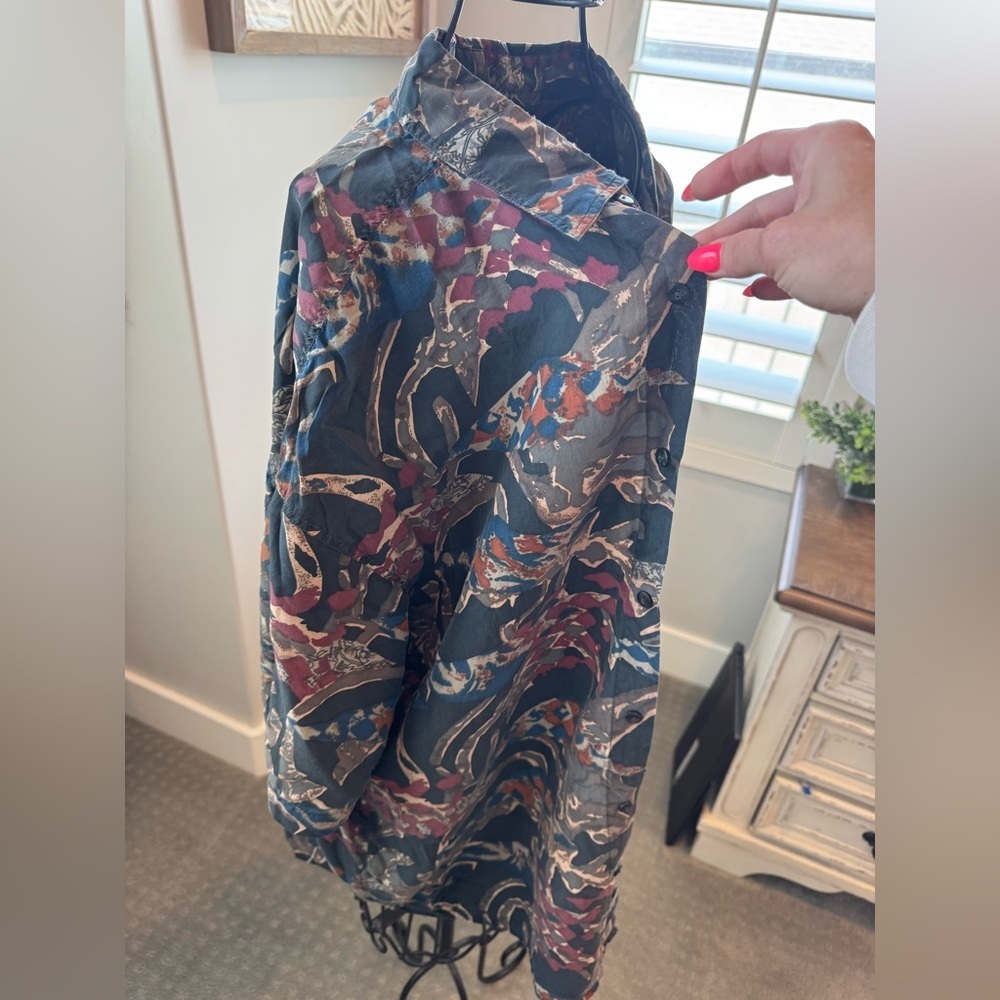 Men’s vintage Freelance 100% Silk button up size XL - Picture 6 of 9